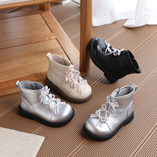 女童韩版时尚马丁靴2025秋冬新款百搭蝴蝶结甜美洋气公主鞋潮短靴