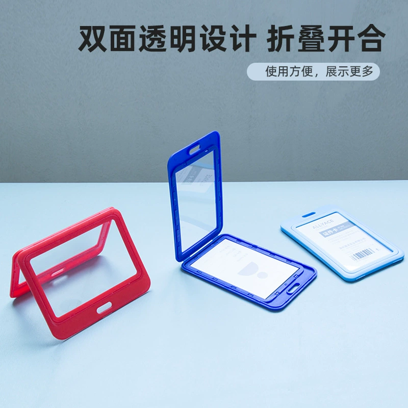 Двусторонний прозрачный значок разрешение на работу Крышка для карты доступа карта автобуса еда Защитная крышка значок для удостоверения личности Оптовая Настройка