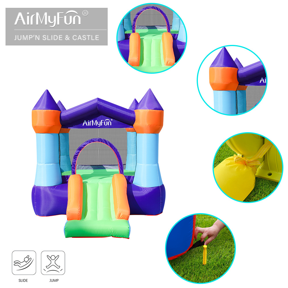 AMF | Pequeño hogar Castillo hogar inflable trampolín niños diapositiva fiesta inflable castillo pequeño