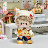 Милая хлопковая кукла, сменная шапка, комплект для одевания, лиса, 20см, детская одежда