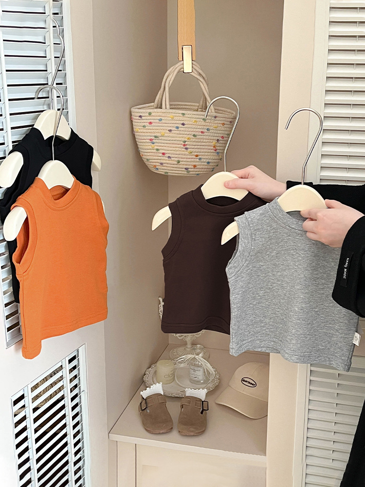 Niñas de otoño plegable vestir chaleco bebé coreano estilo extranjero vestir chaleco de hombro nuevo otoño invierno chaleco infantil
