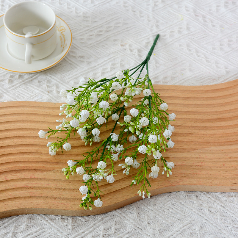 Flor artificial estrellada corazón plástico ramo boda decoración del hotel Planta artificial flor artificial brote flor artificial