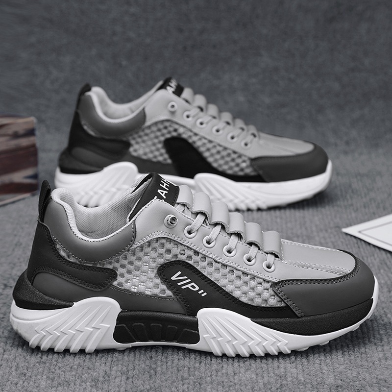 Zapatos de hombre, zapatos de malla deportiva Forrest Gump de todo fósforo de verano, zapatos de moda de suela gruesa transpirables para estudiantes jóvenes, estilo de hombre 2025 nuevo