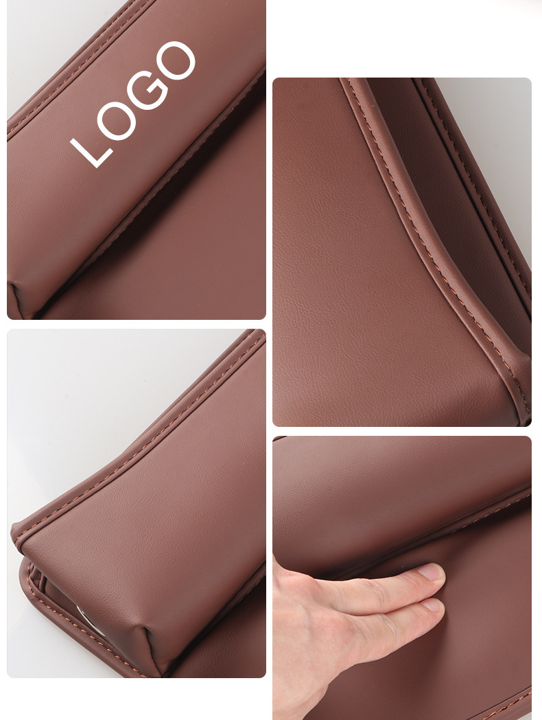Car Seat Gap Storage Box Leather Organizer