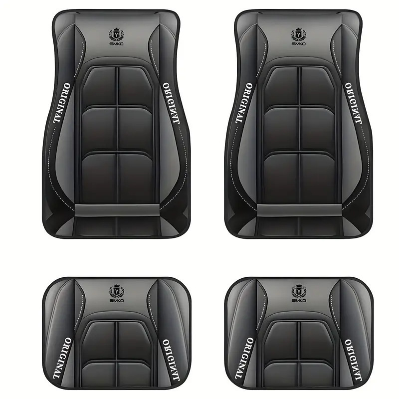 Cross-Border Best-Selling Universal Car Floor Mats, Stain-Resistant, Wear-Resistant and Easy to Care For, Four-Piece Set of Driver and Passenger Mats, Labeling and Delivery Floor Mats