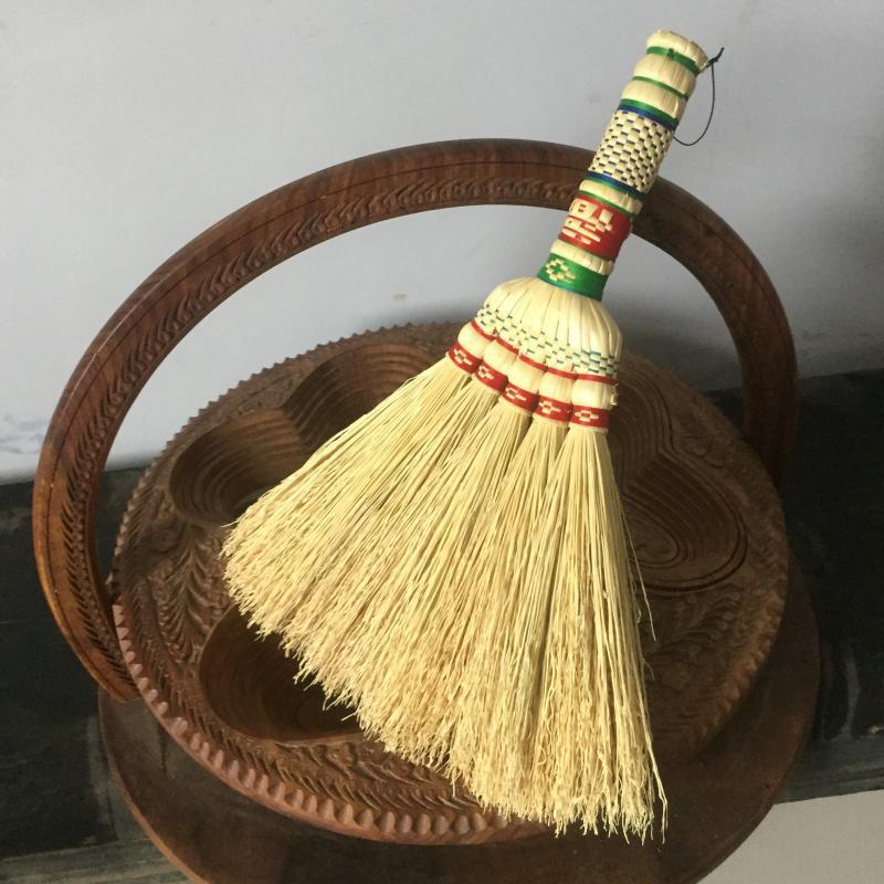 Traditional Handmade Broom Set for Sweeping Kang, Sorghum Seedling Bed Brush, Wedding Broom, Dustpan, Household Small Broom