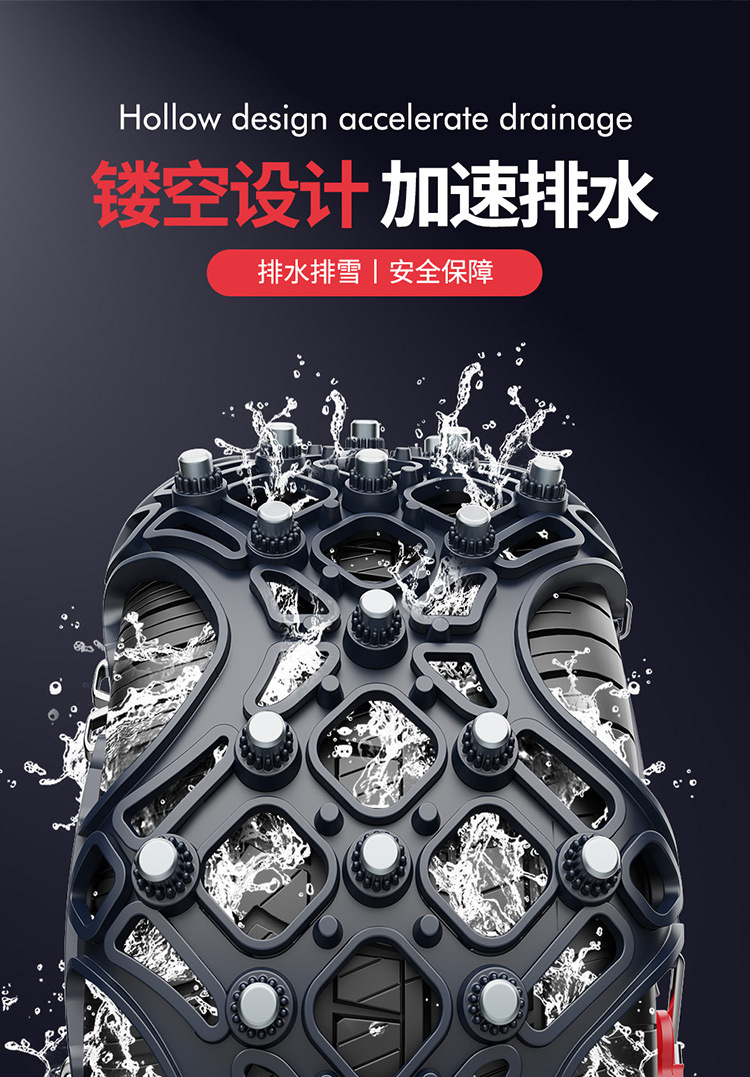 Honglaijia Winter Car Tire Anti-Skid Chains for Sedans and Suvs, Road Emergency Rubber Anti-Skid Snow Tire Chains