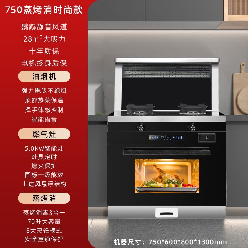750 찜, 베이킹, 패셔너블한 모델 - 파이프 천연가스 + 좌우 연기 배출 [ 공동보증]