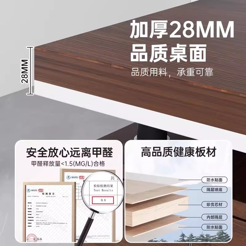 Mesa de oficina, mesa de jefe, mesa de oficina y silla, mesa de computadora para dos personas simple, mesa doméstica