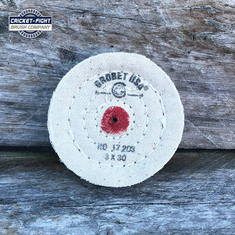 GROBET USA首饰珠宝抛光布轮金属打磨眼镜框不锈钢镜面棉白布轮