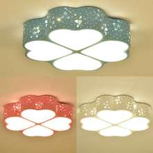 卧室吸顶灯外壳套件批发 新款四叶草浪漫主卧花形房间灯婚房灯具