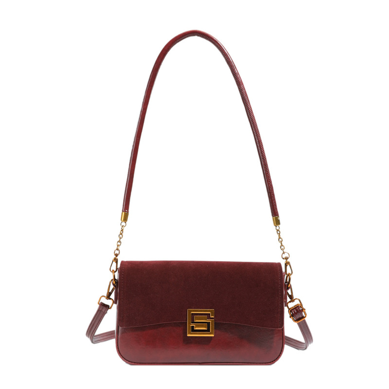 Transfronterizos de alta sensación bolso de brazo bolso de mujer 2025 invierno nuevo nicho de estilo retro bolso de hombro bolso de moda image 9