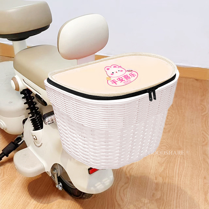 電気自動車の後部バスケット、かわいい漫画のバッテリーカー、スクールバッグを収納できるオートバイの後部バスケット、618セール|undefined