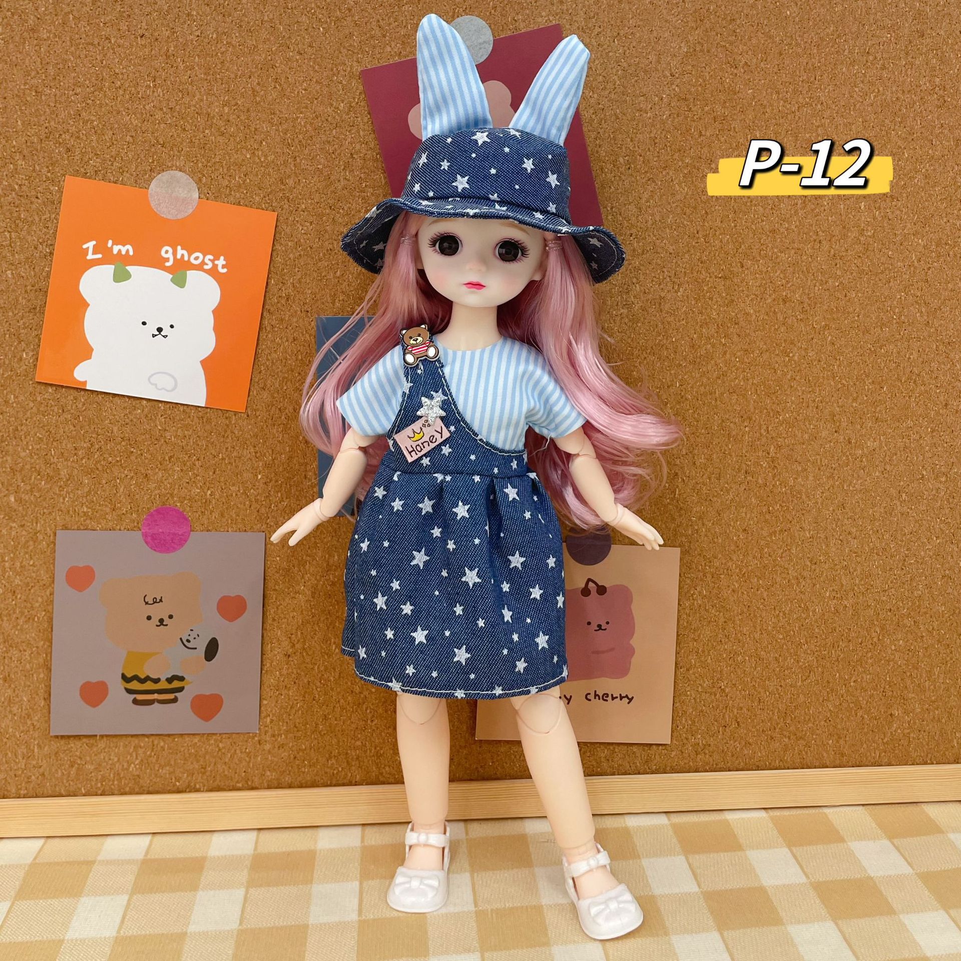 Boneca bjd princesa 30cm com 6 articulações presente aniversário_voghion.com