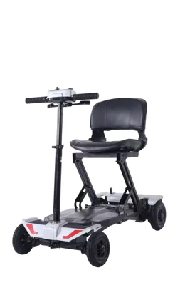 New four-wheeled electric mobility scooter, one-button folding, lightweight, high-end, smart, and designed for home use, powered by a lithium battery (Qatlanan elektrik velosipedlər) - 24v5ah-one-button-start-folding-model-gray