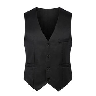 2023 foreign trade cross-border new men's single vest Korean youth solid color simple single-breasted slim vest men