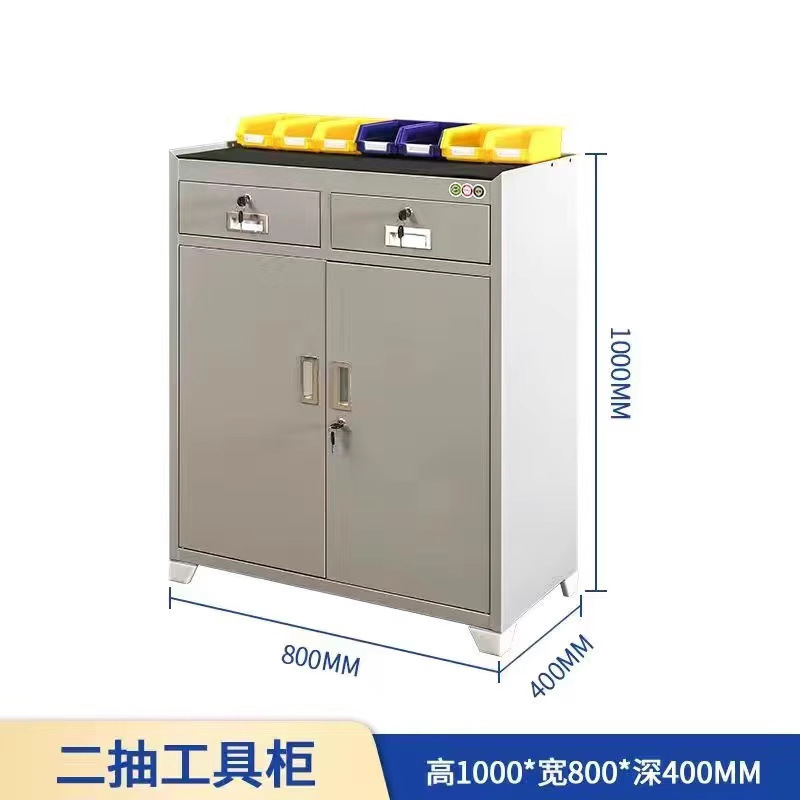 Gabinete de herramientas vehículo de herramientas multifuncional taller de fábrica armario de almacenamiento de herramientas de hardware de doble puerta gruesa reparación de automóviles