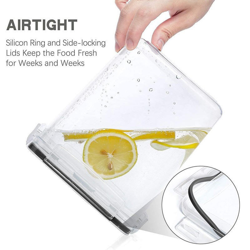 6.5Lx2 caja de preservación de cuatro piezas de almacenamiento de cocina a prueba de humedad anti-insectos conjunto de tanque de sellado de gran capacidad grupo de caja de preservación