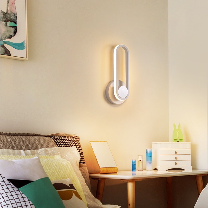 Iluminación de fondo de pared giratoria de fondo de dormitorio lámpara de cabecera nórdica lámpara de pared lámpara de pared lámpara de cabecera escalera sala de estar moderna transfronteriza