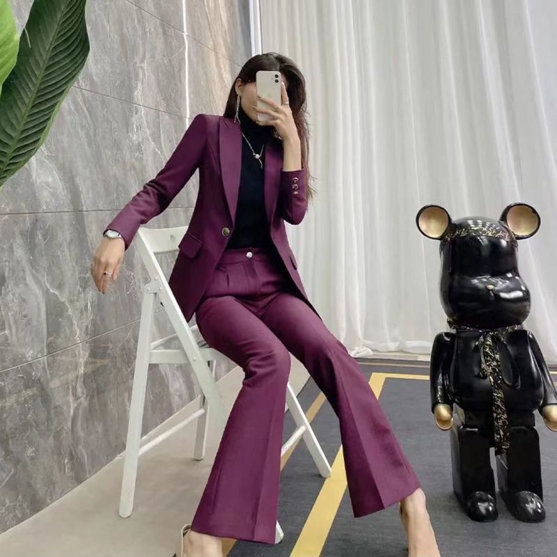 职业西装套装女秋冬季新款时尚气质小西服正装白领经理工作服外套|undefined