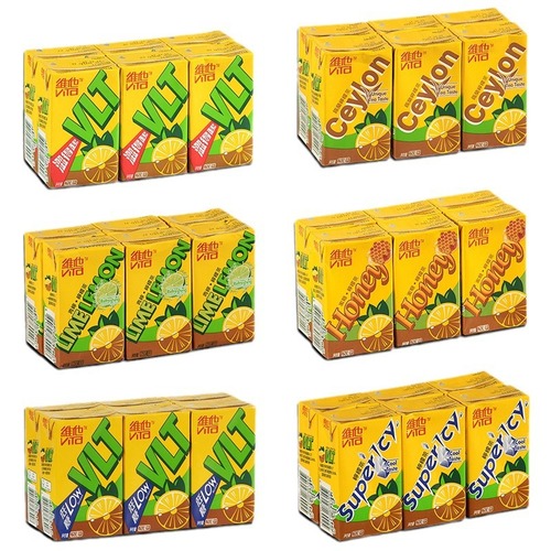 Hong Kong imported beverage Vita lemon tea original lemon tea drink Hong Kong version complete set 250ml*6 boxes