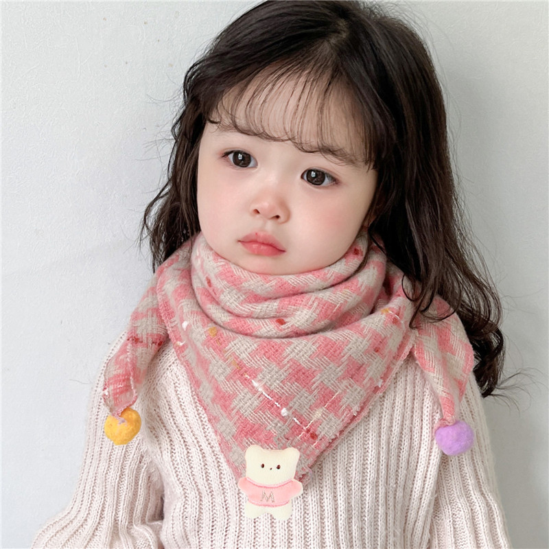 demi-season keep warm children's cartoon scarf made of faux fur