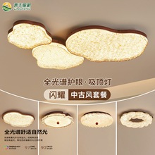 中古风轻奢客厅吸顶灯云朵创意树脂大厅主灯复古高级感主卧室灯