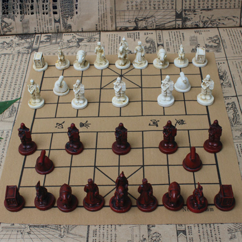 立体棋子套装人物礼品收藏中国象棋亲子兵马俑成人学生
