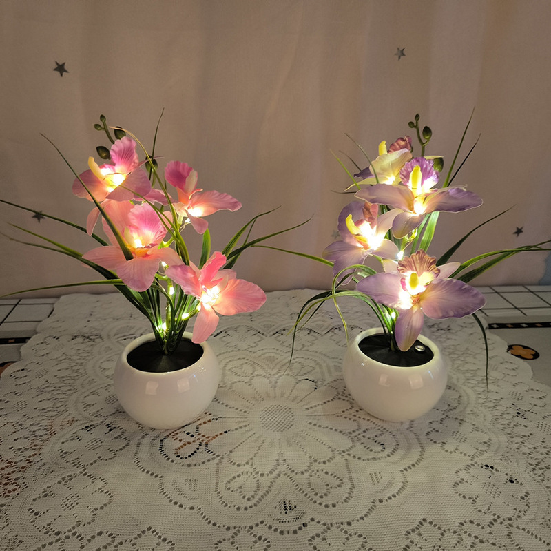 Butterfly Orchid Potted Plant Lamp Simple and Elegant Home Decoration Nightlight Decoration Hotel Wedding Atmosphere Table Lamp Butterfly Orchid Potted Plant Lamp Simple and Elegant Home Decoration Nightlight Decoration Hotel Wedding Atmosphere Table Lamp