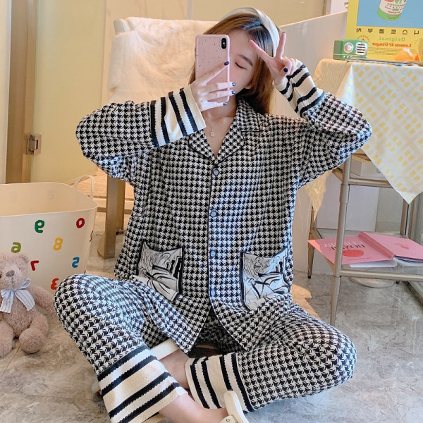 Special price month clothing cotton spring and summer postpartum thin hospitalized pregnant women to give birth pajamas cardigan maternal lactation home clothing