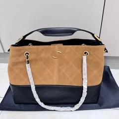 25A 新しいスエードスプライシングショッピングバッグ菱形バックパック放浪ゴミ袋メッセンジャーバッグ巾着バケツレディースバッグ