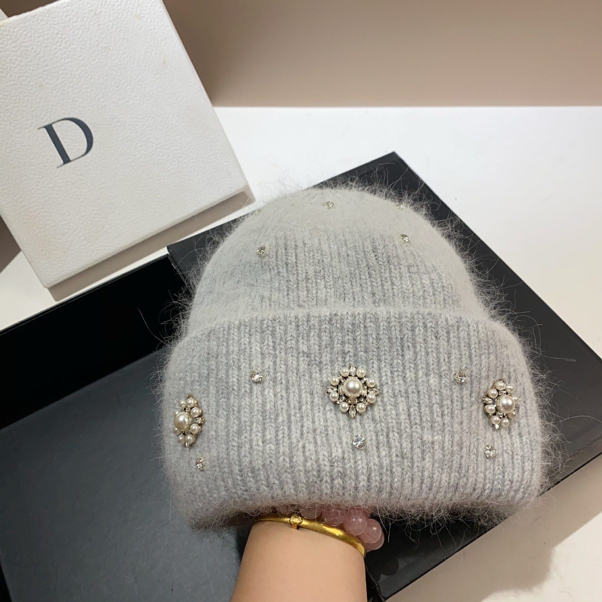 Palast Feng Shui Diamant Kaninchen Haar Gestrickte Herbst Winter Neue Prinzessin Süße und Edle Dame Xiaoxiangfeng Warme_voghion.com