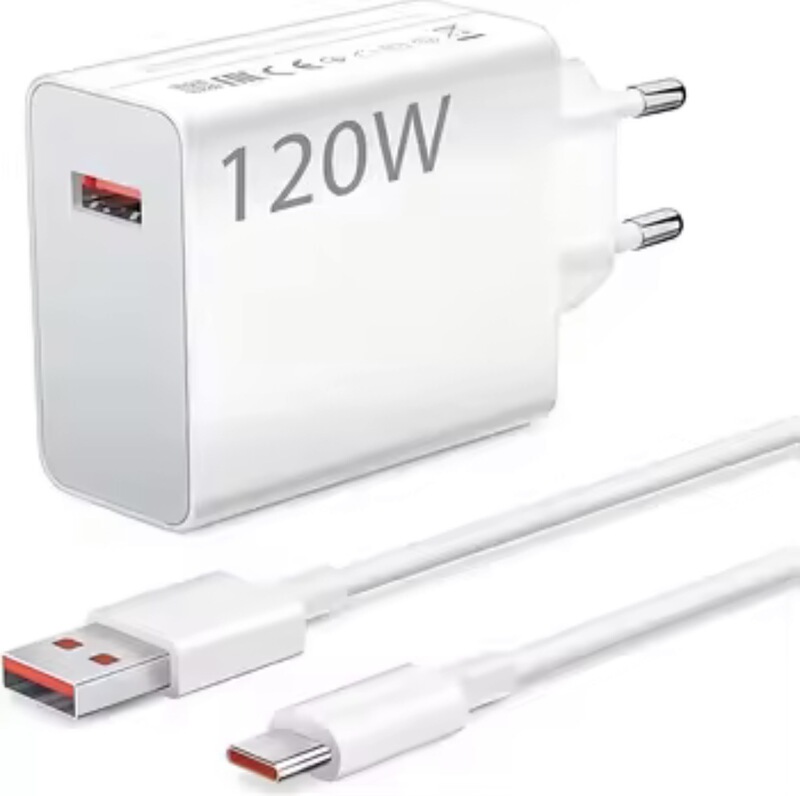 Suitable for Xiaomi 120W European Standard Charger, Redmi Mobile Phone USB Fast Charging Head, 67W Charging Head, 90W Set Wholesale
