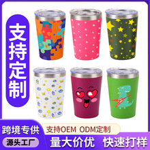 时尚不锈钢8oz12oz牛奶杯便携随行迷你咖啡杯简约喷塑保温随行杯