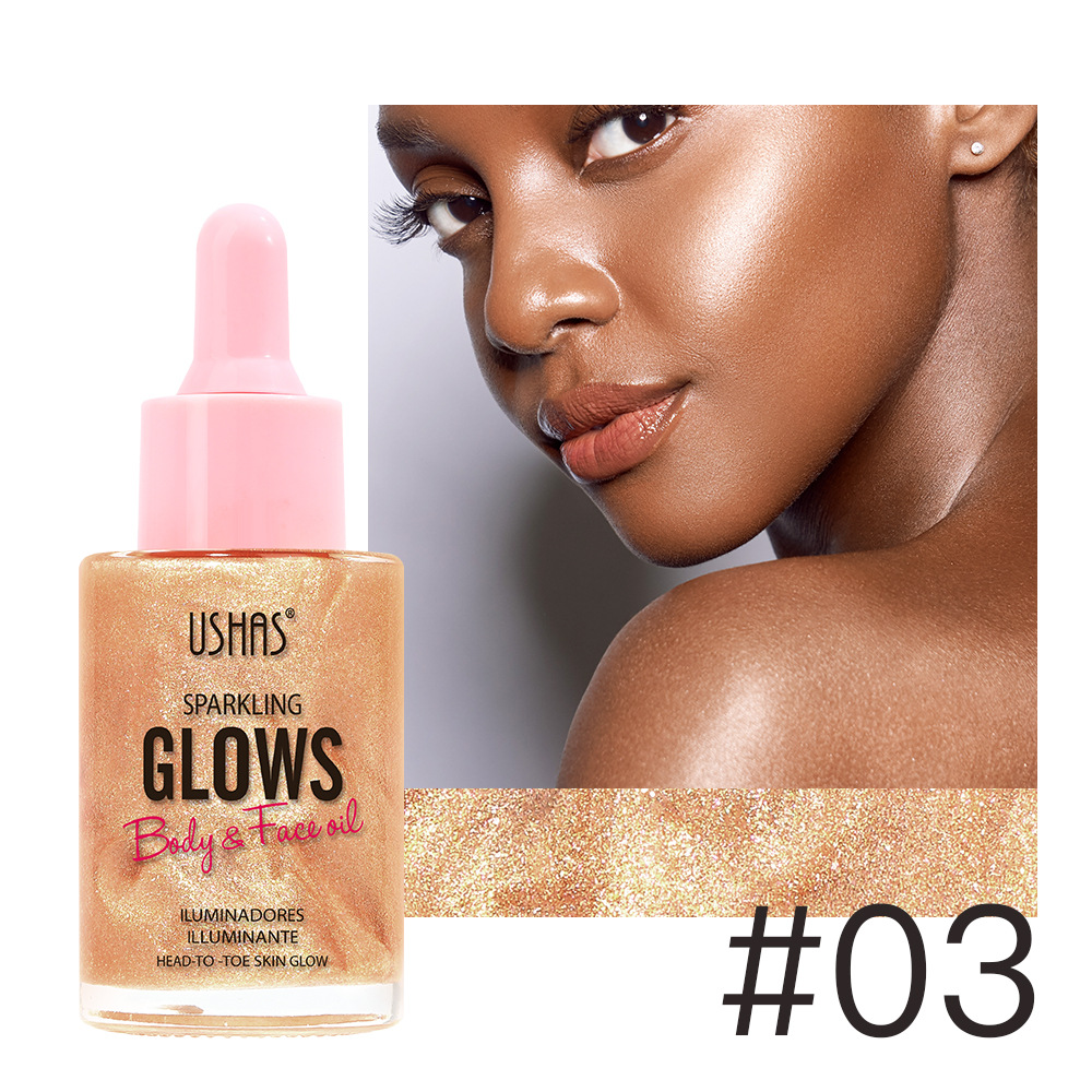 USHAS punto transfronterizo venta caliente gotero brillo aceite de alto brillo UC024A B