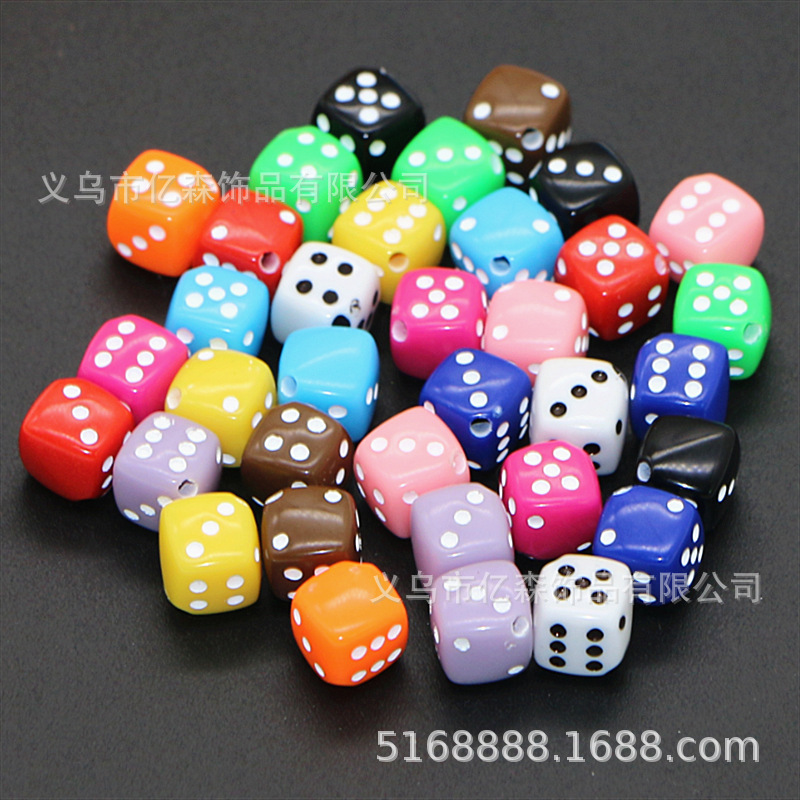 Wholesale 8-10mm Solid Color Transparent Square Dice Beads DIY Mahjong Spacer Beads Single Color Optional Wholesale 8-10mm Solid Color Transparent Square Dice Beads DIY Mahjong Spacer Beads Single Color Optional