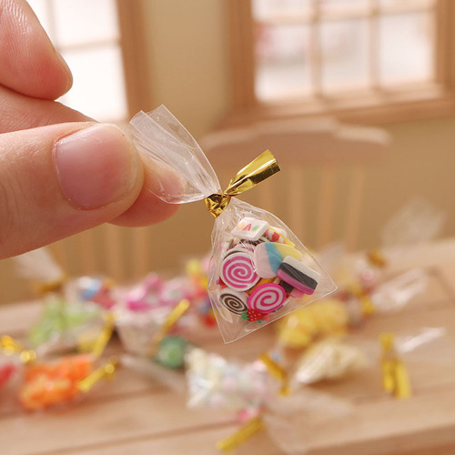 Miniature food and play candy snack set 1:12 minutes ob11 dollhouse life scene dollhouse toy diy
