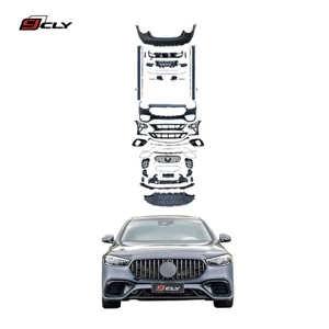 Suitable for 21-23 Mercedes-Benz New S-Class W223 Modified S63 Amg Large Surround S63 Front Bumper, Middle Net, Rear Lip and Tail Throat