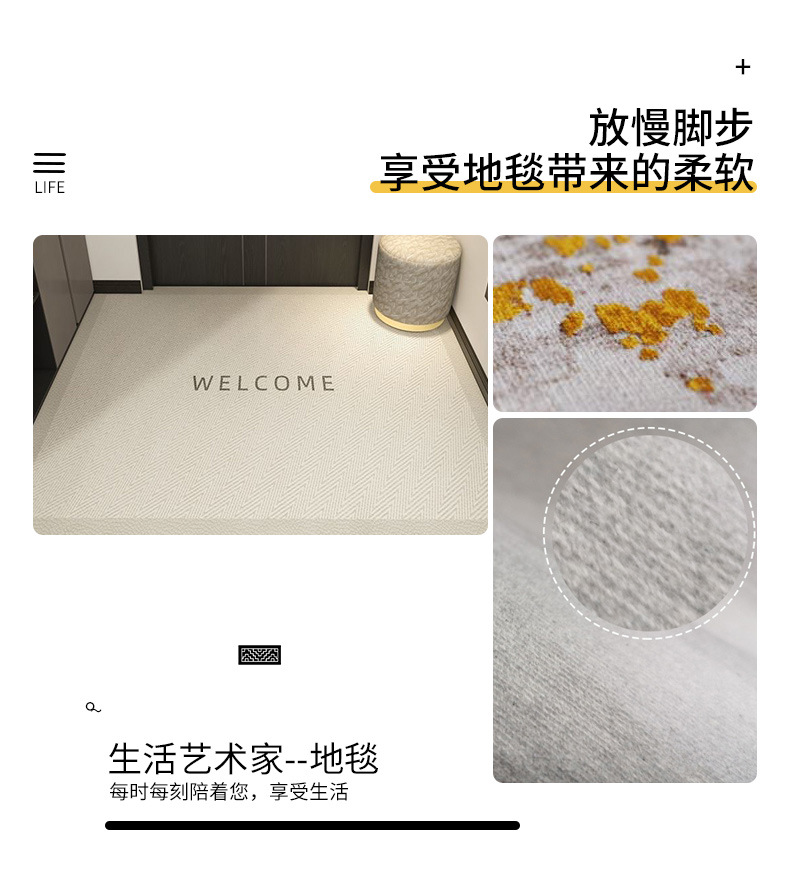 高级感入户门地垫进门脚垫子入户地毯轻奢大门口家用入门防滑门垫-阿里巴巴
