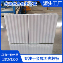 50mm水波保温岩棉夹心板 银色PVDF氟碳涂层外板墙面一体式转角版