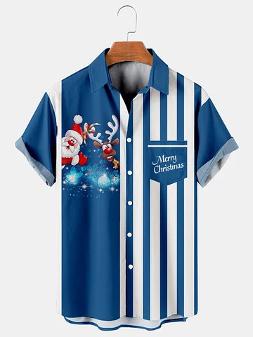 Camisa de talla grande para hombre de comercio exterior europeo y americano transfronterizo 3D impresión digital moda de manga corta bolsillo casual para hombre