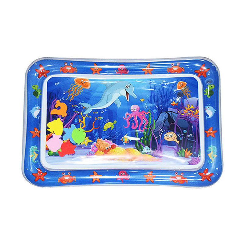 Cross-Border Kidsren's Inflatable Pat Mat Baby Water Pat Pvc Ocean Fish Climbing Water Mat Toy Baby Pat Cushion