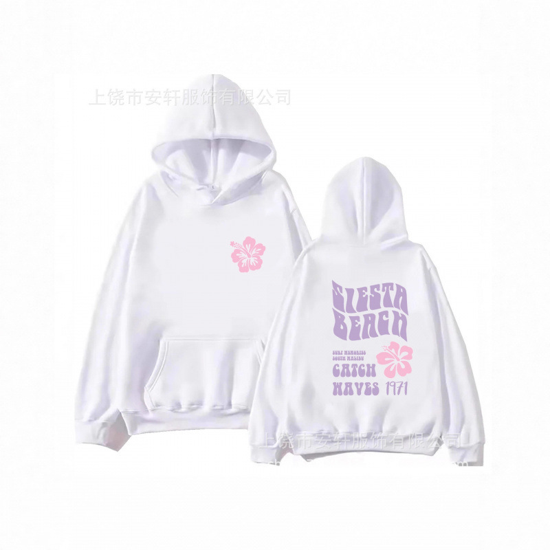 Cross-Border Siesta Beach Fashion Hooded Sweatshirt Aesthetic Sweatshirt Gift Tops for Men and Women