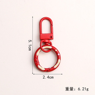 Candy-Colored Painted Door Buckle with Donut Spring Buckle DIY Key Ring Luggage Doll Pendant Bag Pendant