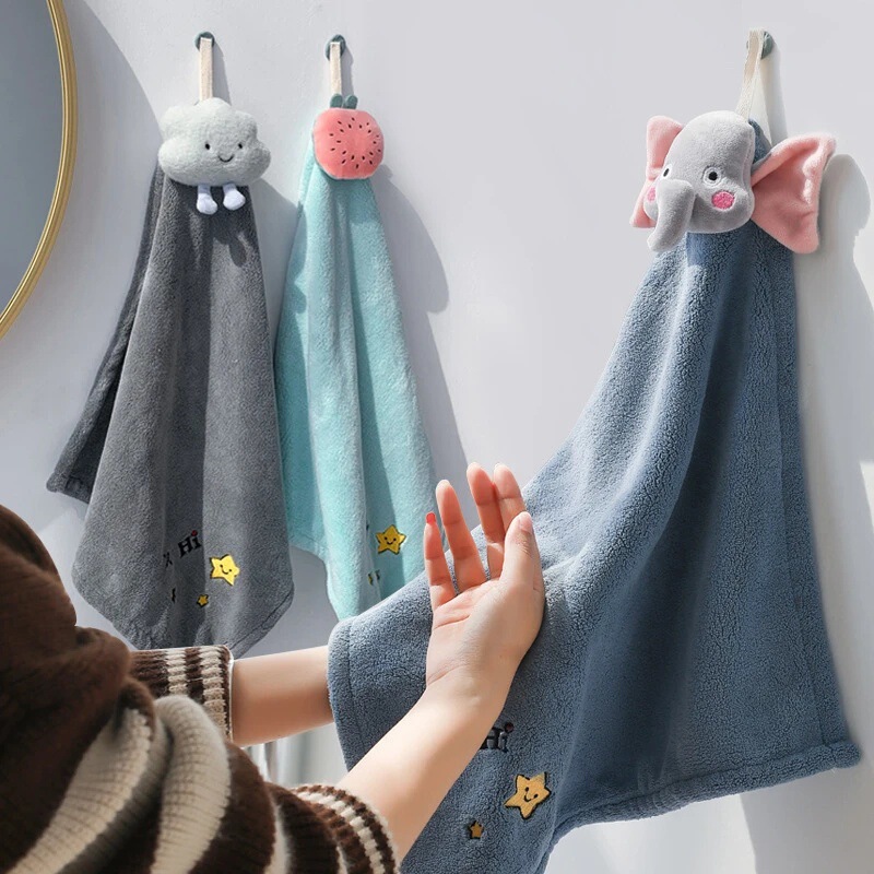 Extra Large and Thickeneded Doll Hand Towel Hanging Absorbent Towel Love Handkerchief Hand Towel Square Towel for Bathroom and Kitchen Activities Extra Large and Thickeneded Doll Hand Towel Hanging Absorbent Towel Love Handkerchief Hand Towel Square Towel for Bathroom and Kitchen Activities