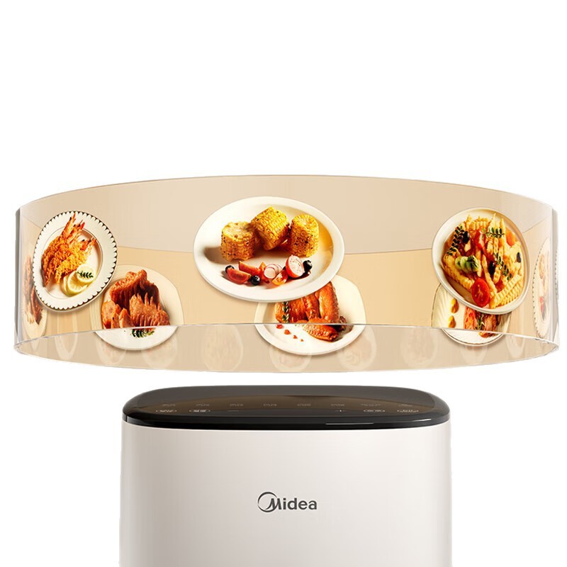 美的（Midea）AI空气炸锅 不用翻面 家用全自动 可视MF-KZC5388|undefined