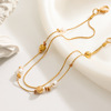 Fashionable beach ankle bracelet from pearl, suitable for import, European style, boho style