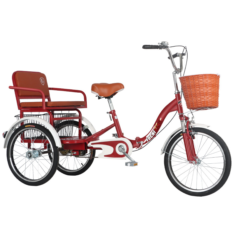 bicicletas plegables pedal tricicletas para adultos bicicletas para personas mayores bicicletas de pasajeros y mercancías diseño de seguridad anti-volqueo