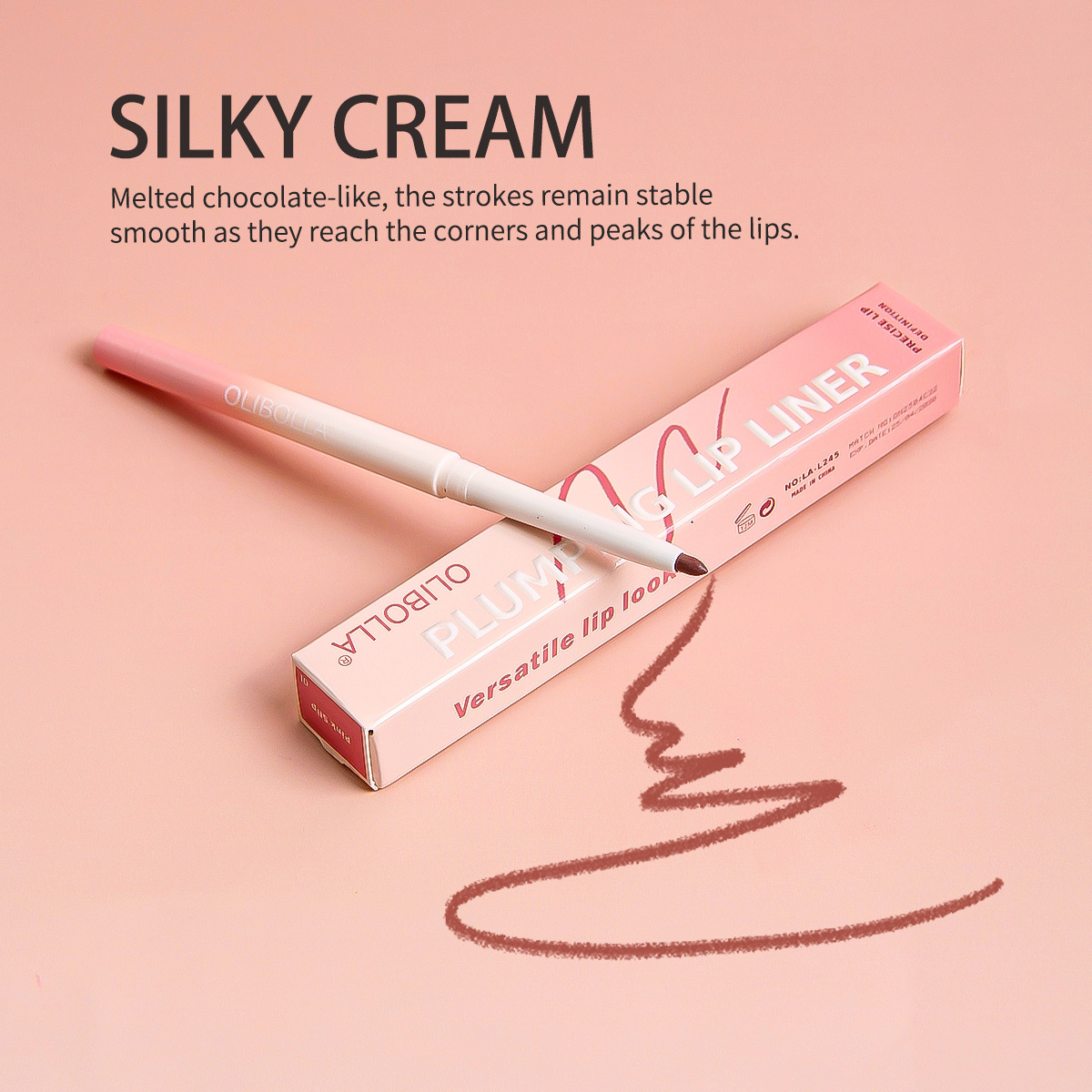 Comercio exterior transfronterizo OLIBOLLA color mate 8 color delineador de labios duradero impermeable y no se desvanece lápiz labial lápiz labial