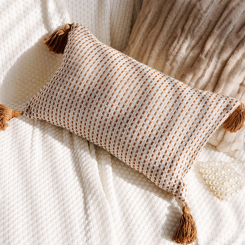 Cream-wind lujoso hogar sofá almohada cubierta de almohada asiento de alto nivel cama ventana flotante respaldo almohada almohada cubierta